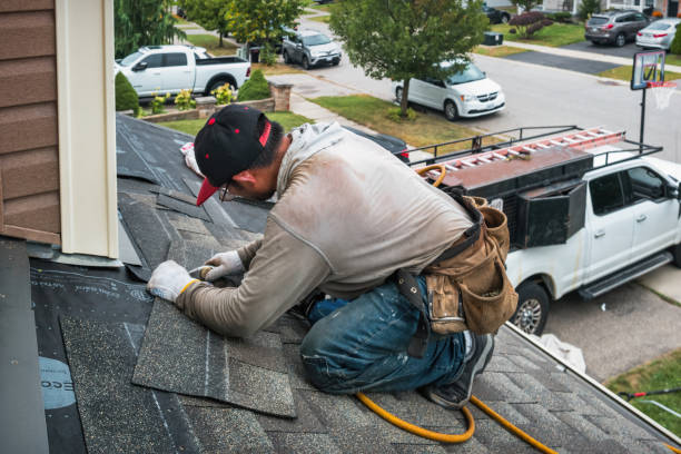 Professional Flat Roof Repair technician working in Lattimer Mines, PA